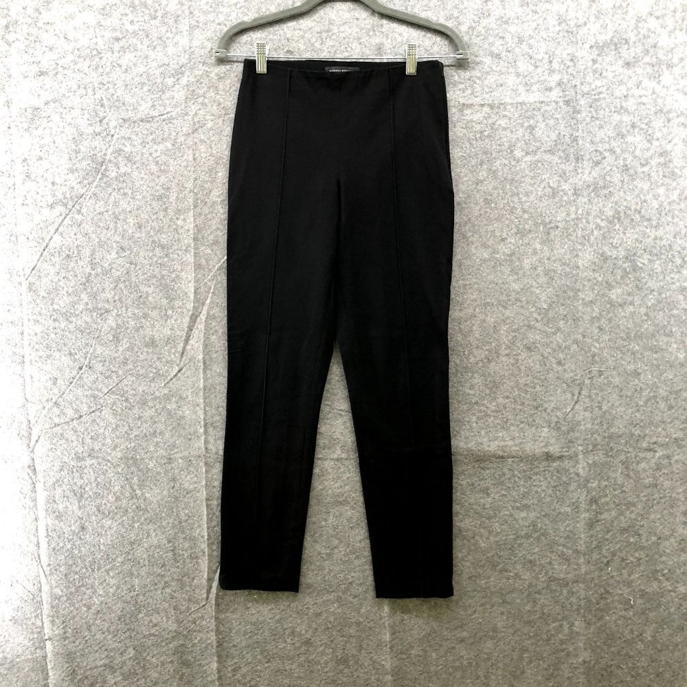 Banana Republic Zip Ankle Dress Pants Womens 2 Black‎ Mid Rise Slim Side Zip